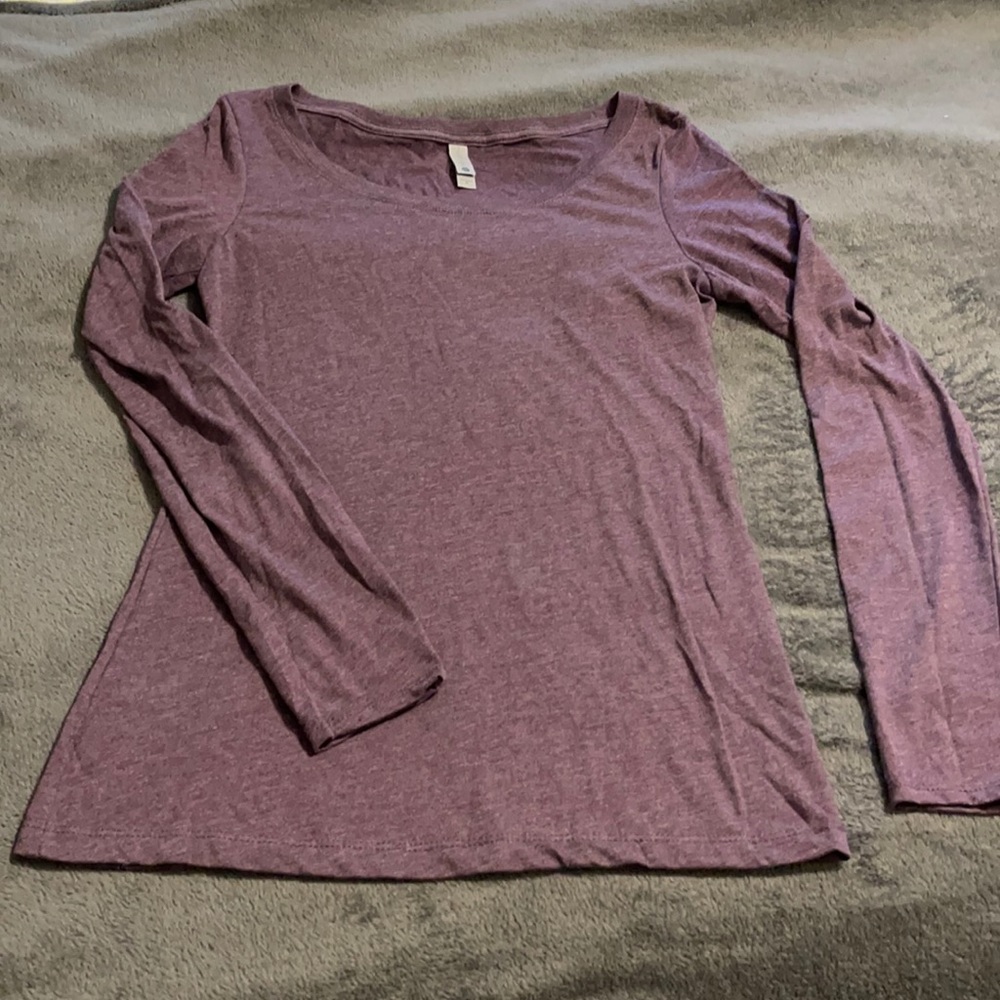 Deep purple long sleeve blouse.